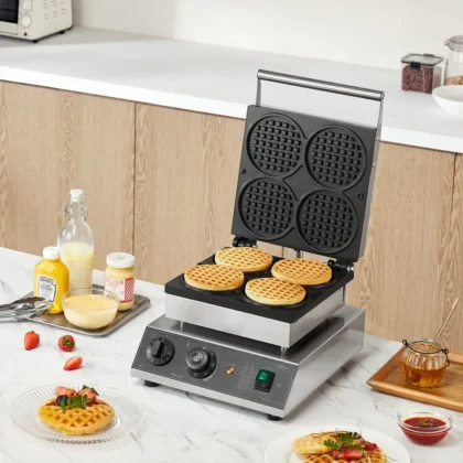 Komercijalni okrugli stroj za vafle pekara 1750w