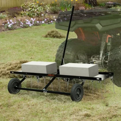 Vučeni aerator (dethatcher) 122 cm – 24 opružne opruge za travnjak, za kosilicu ili quad