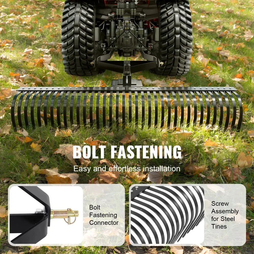 Vučeni aerator 183 cm (72”) – 3-točkovni dethatcher s 36 opruga za traktor - Slika 18