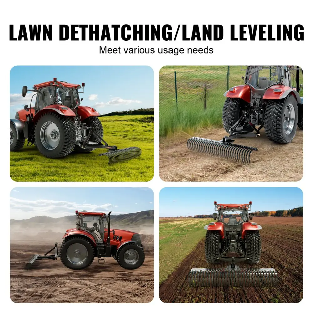 Vučeni aerator 183 cm (72”) – 3-točkovni dethatcher s 36 opruga za traktor - Slika 16