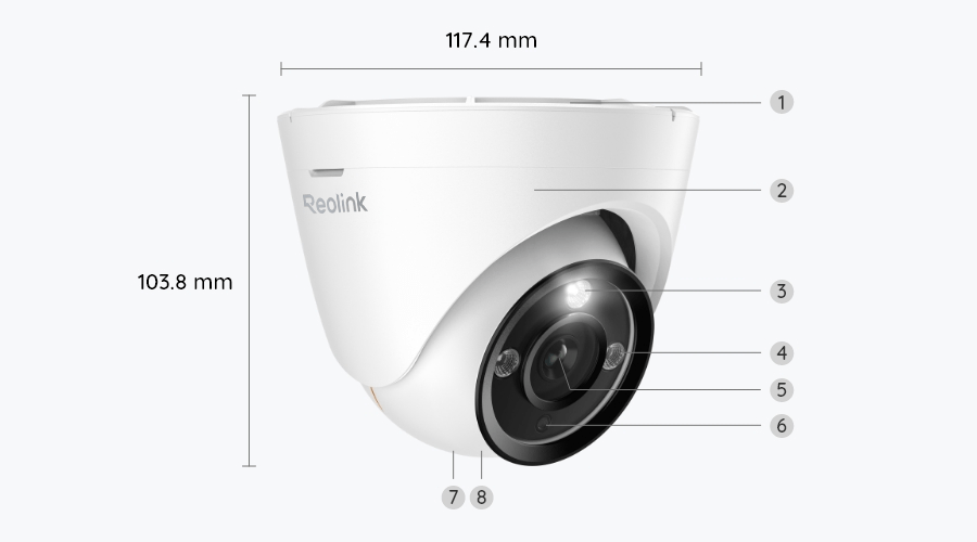 Reolink RLC-1224A 12 MP PoE kamera s reflektorom