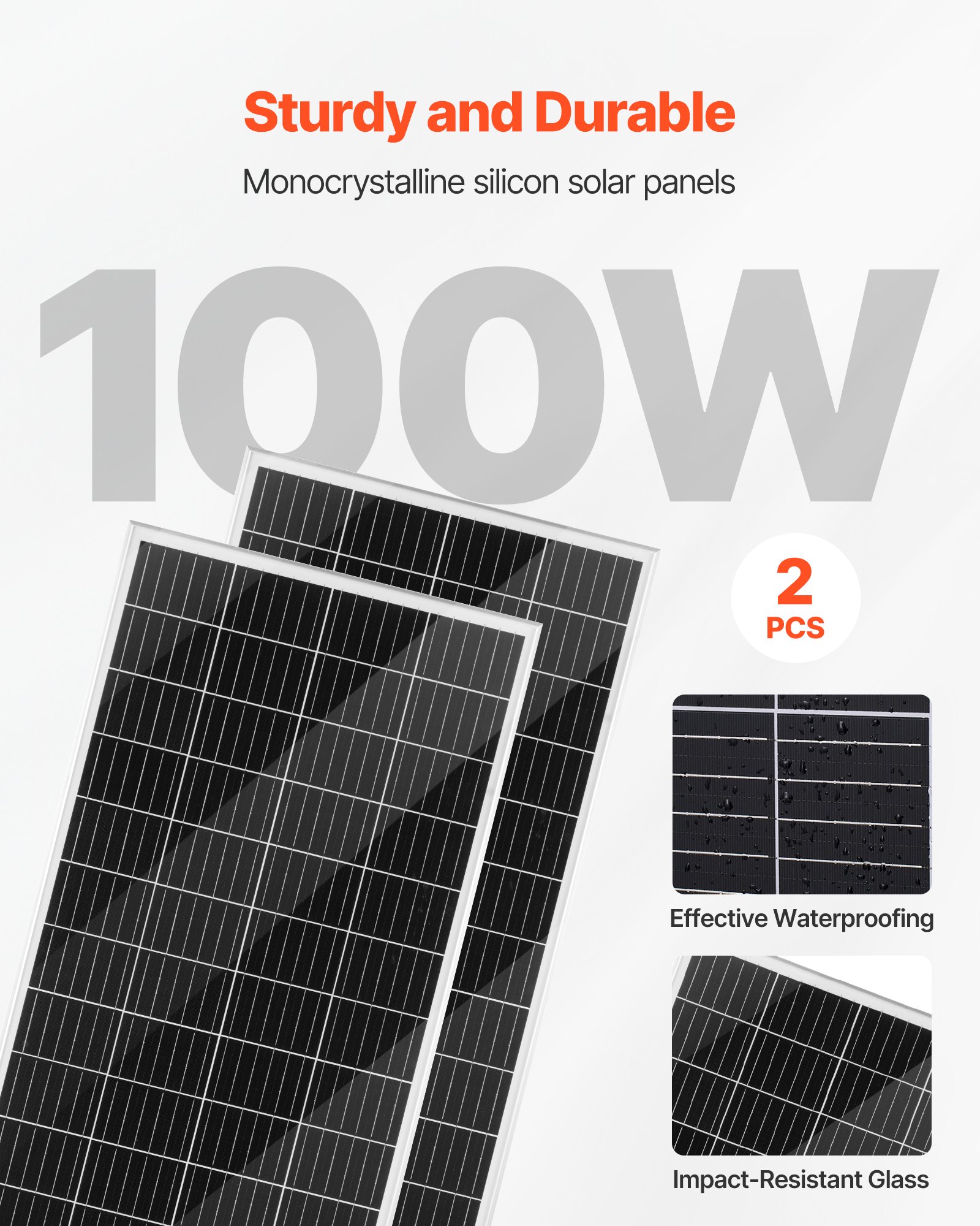 VEVOR 12 V 400 W solarno-vjetreni komplet s MPPT regulatorom - Slika 3