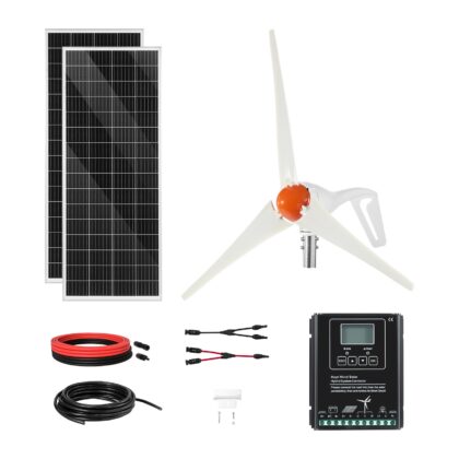 VEVOR 12 V 400 W solarno-vjetreni komplet s MPPT regulatorom