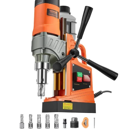 VEVOR magnetska bušilica 1450 W, 40 mm, 11 krunastih svrdala
