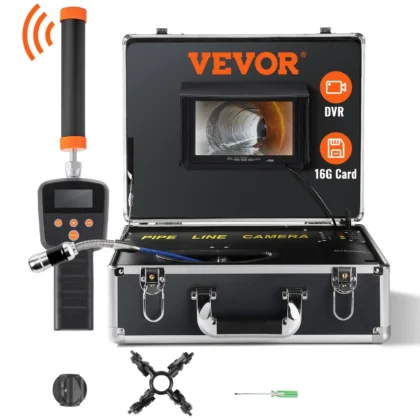 VEVOR kamera za inspekciju cijevi 40 m, 17,8 cm, 512 Hz