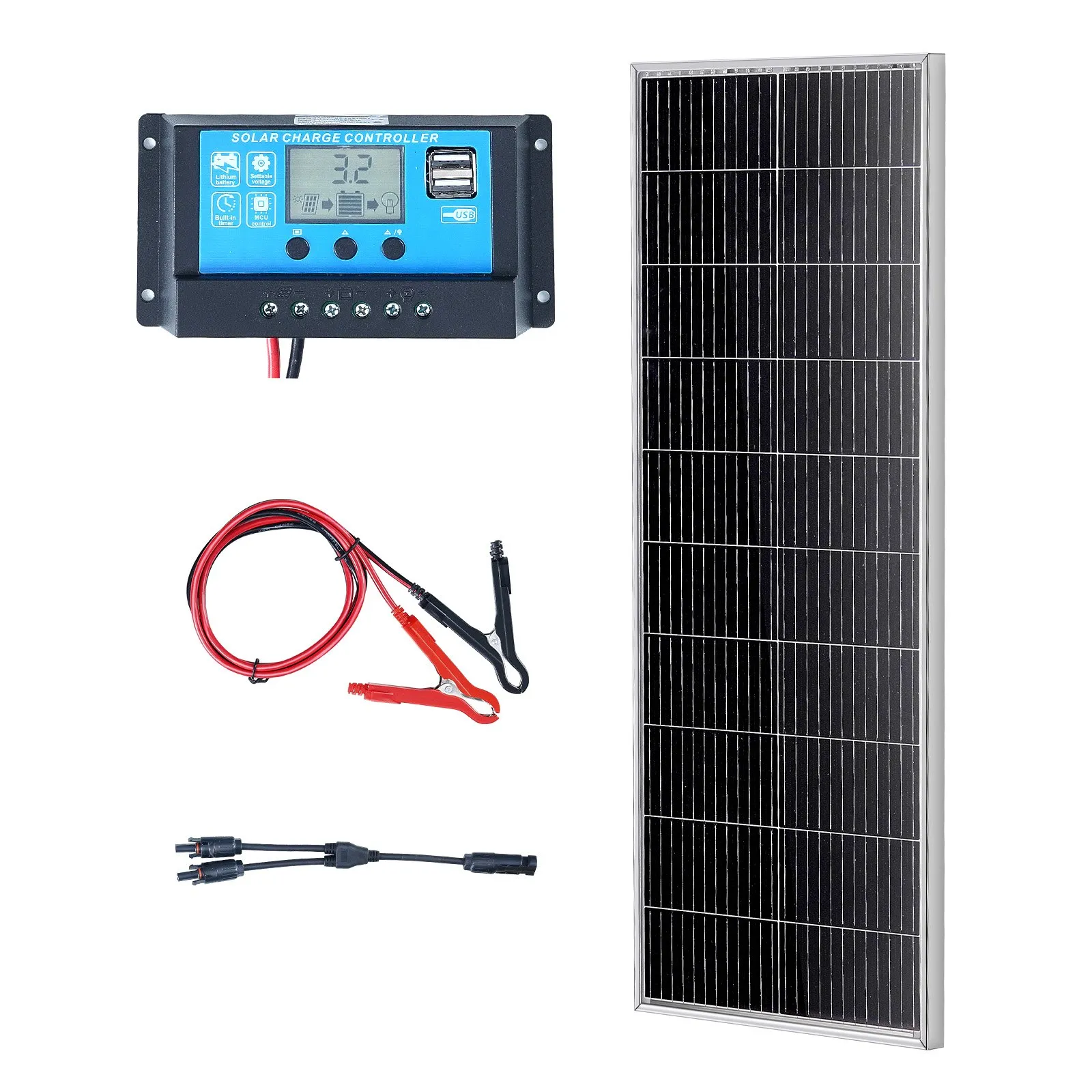 VEVOR S100 monokristalni solarni komplet 100 W 12 V - Slika 12