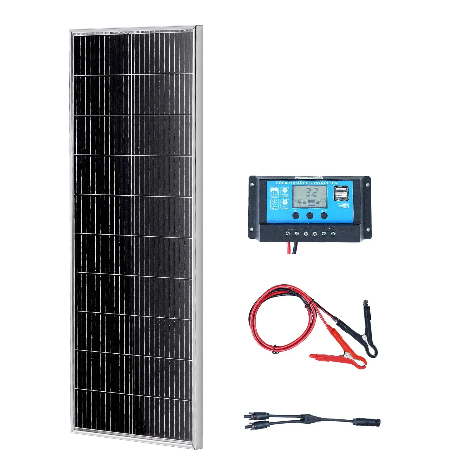 VEVOR S100 monokristalni solarni komplet 100 W 12 V - Slika 9