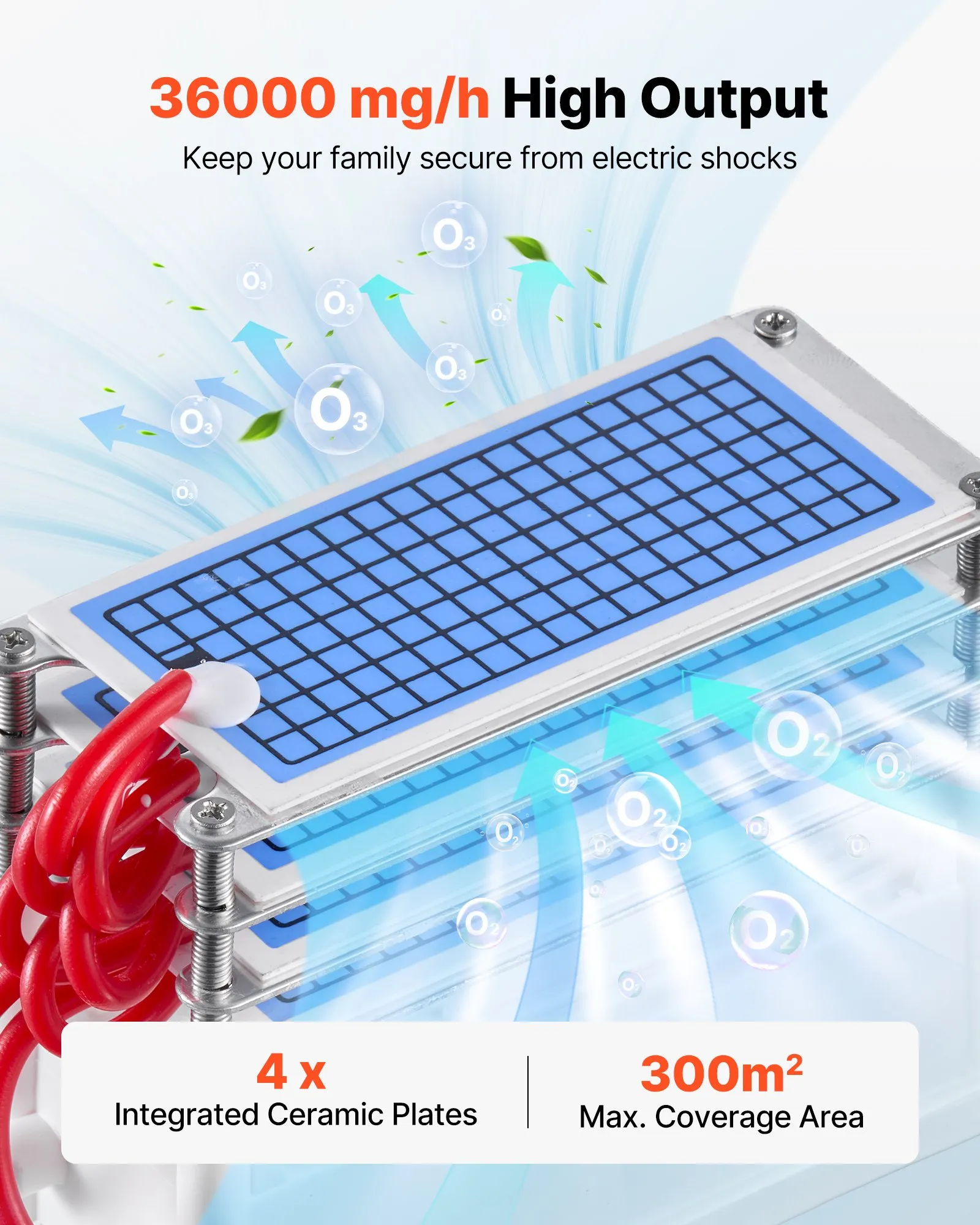 VEVOR HS-B01-EU generator ozona 36.000 mg/h za 300 m² - Slika 2
