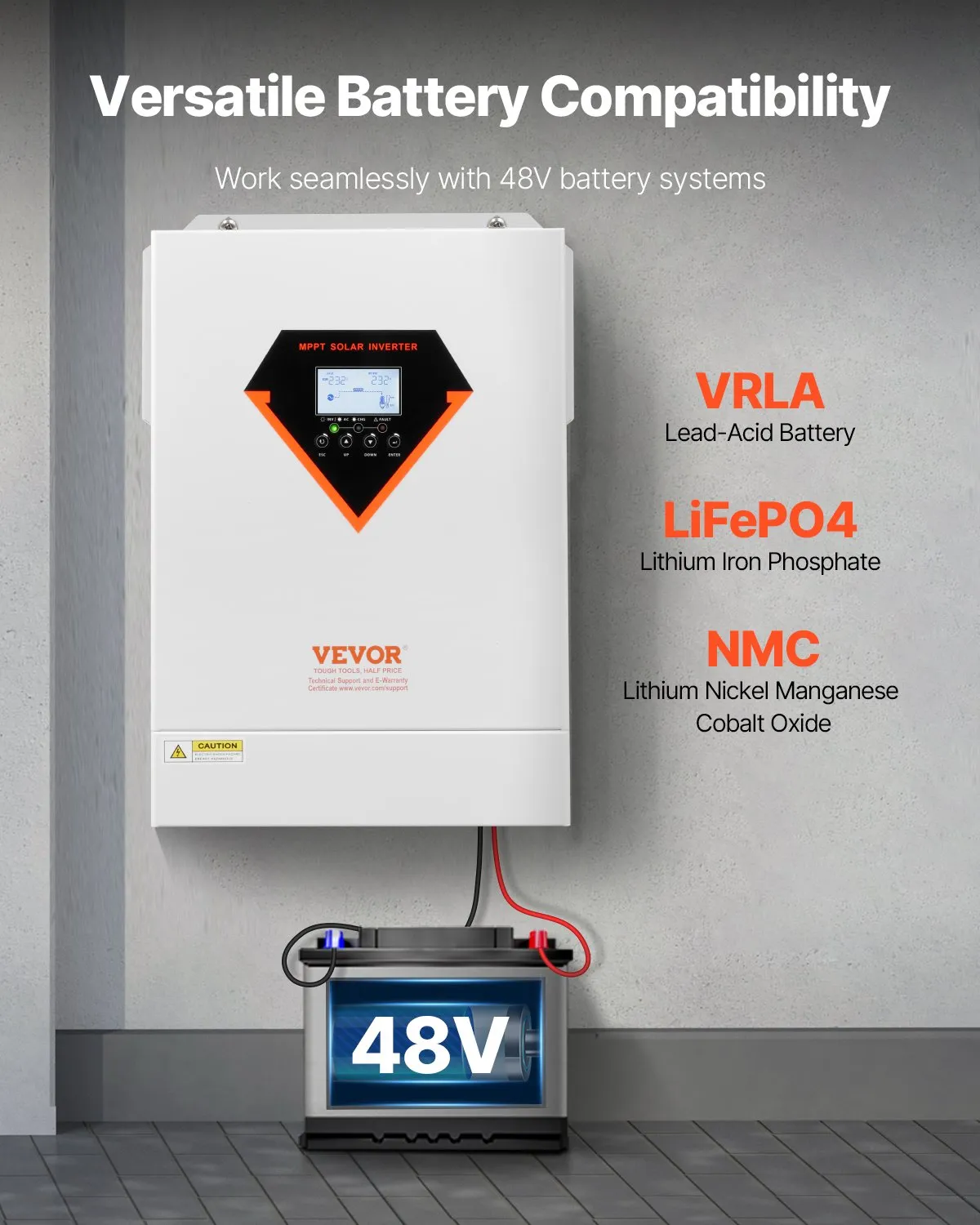 VEVOR EM6200-48L hibridni solarni inverter 6000 W 48 V - Slika 5