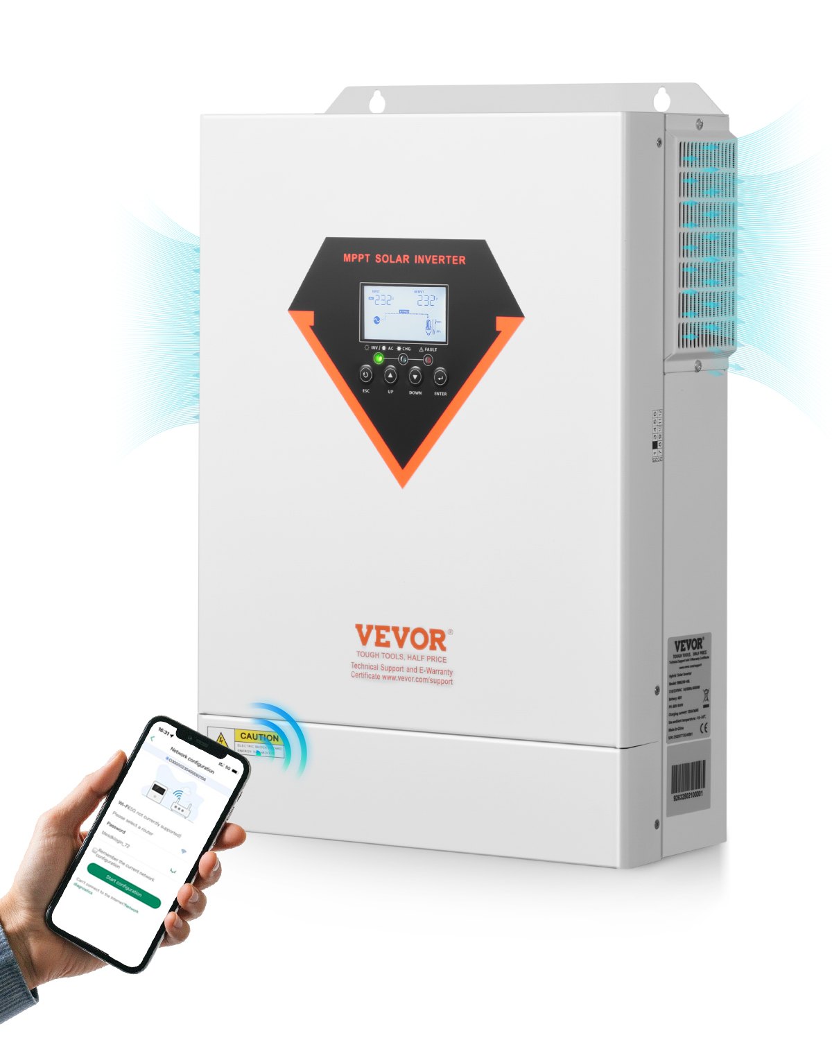 VEVOR EM6200-48L hibridni solarni inverter 6000 W 48 V