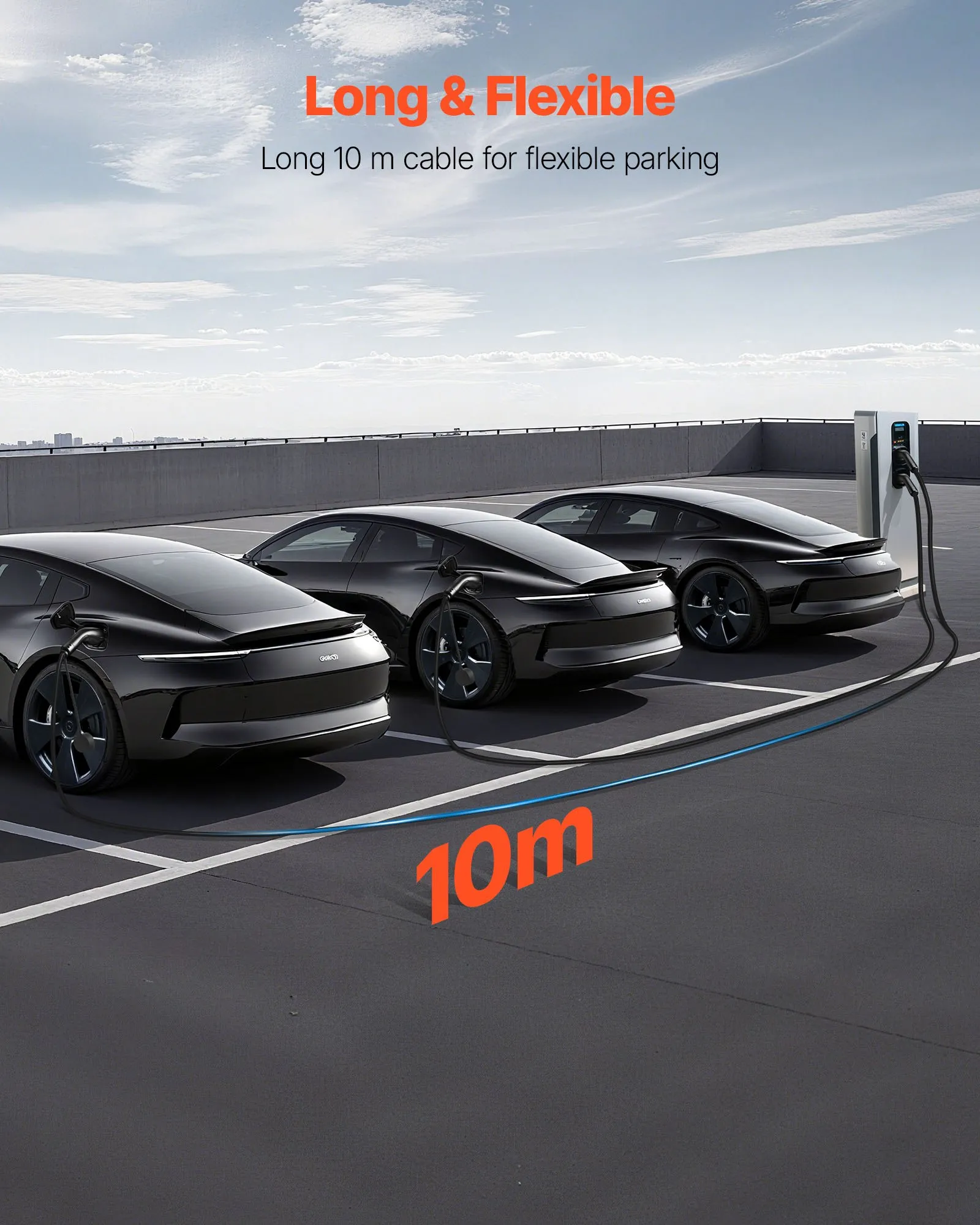 VEVOR EVE04 produžni kabel Tip 2 za električna vozila, 10 m, 22 kW - Slika 3
