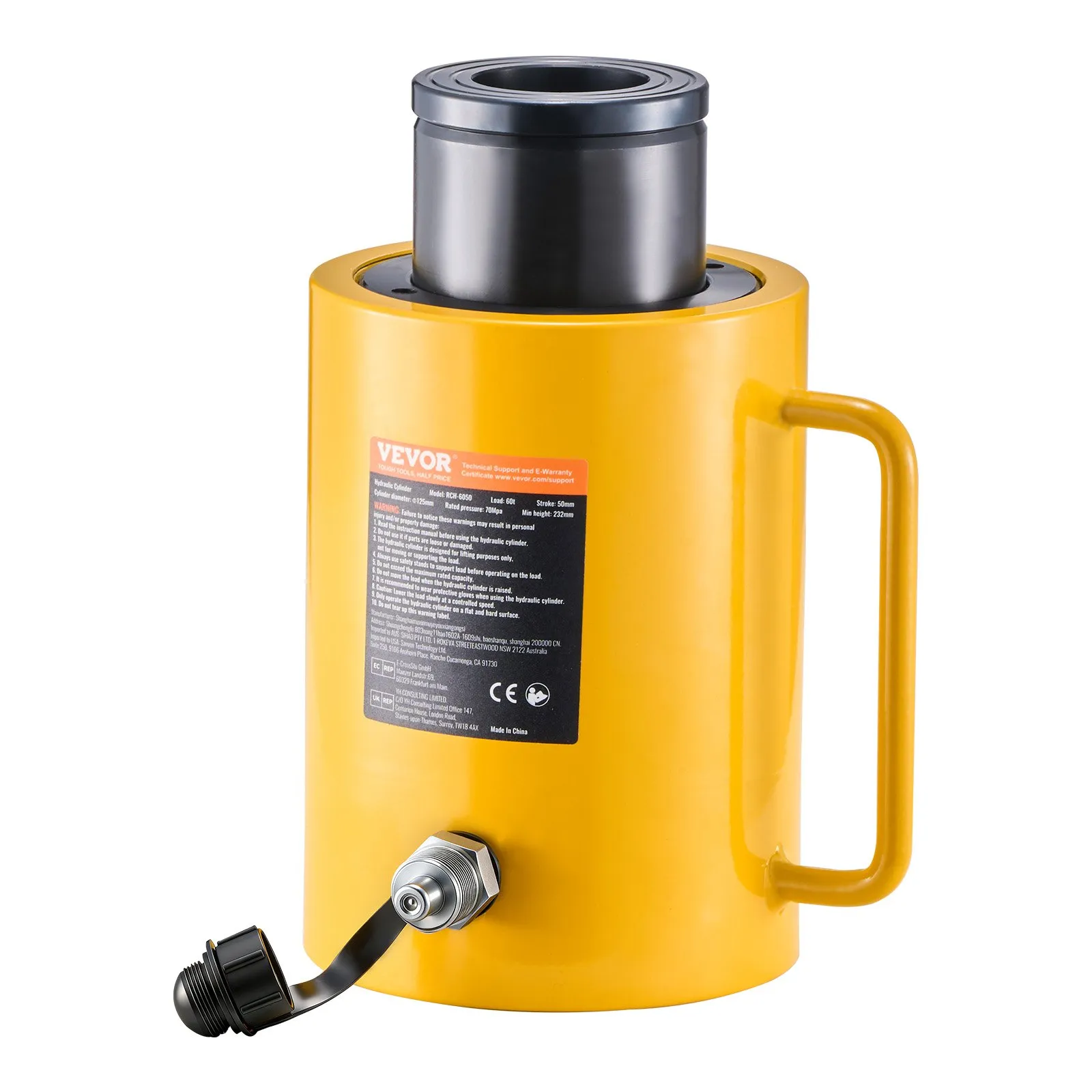 VEVOR 60T šuplji hidraulični cilindar, hod 50 mm - Slika 9