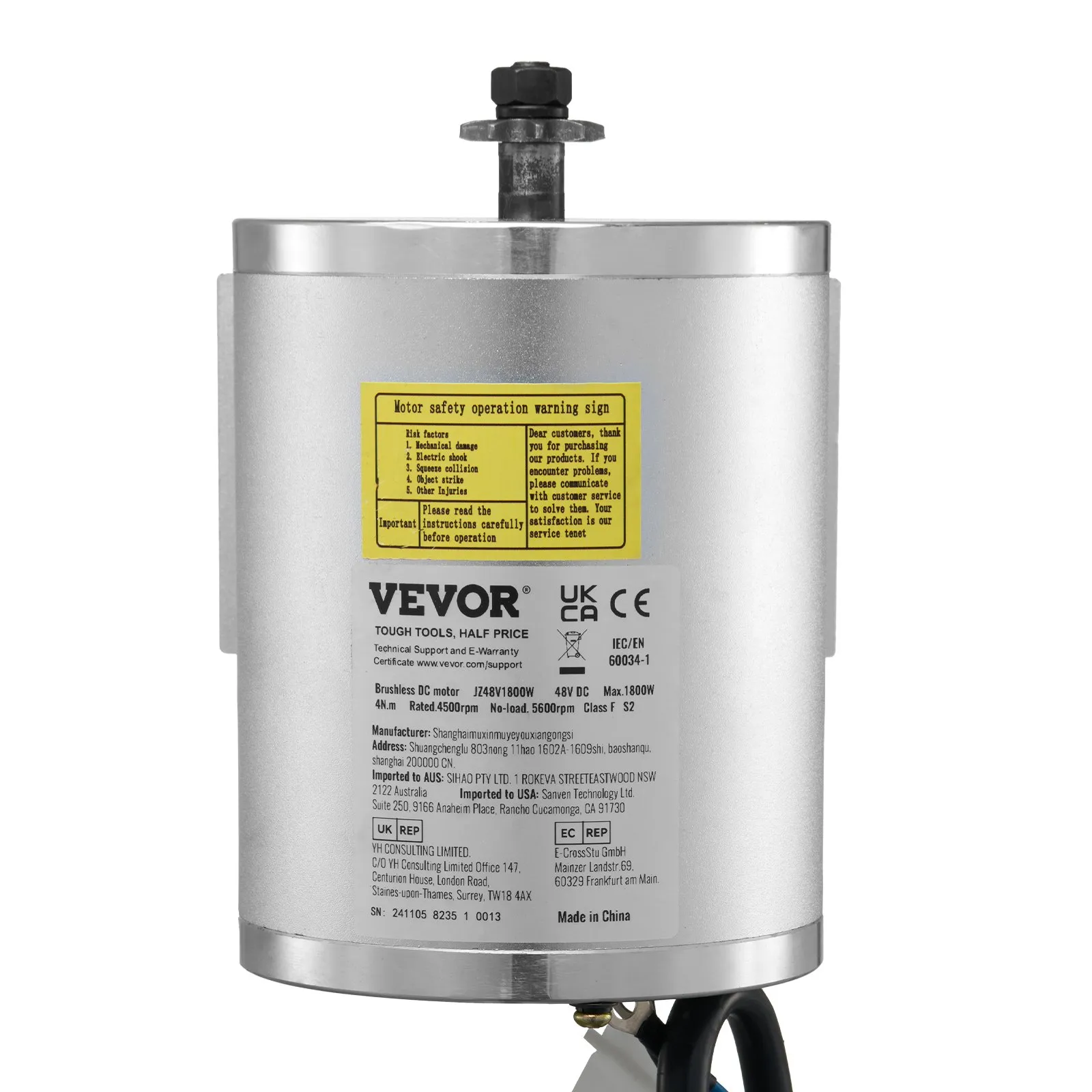 VEVOR komplet motora bez četkica 48 V 1800 W JZ48V1800W - Slika 10