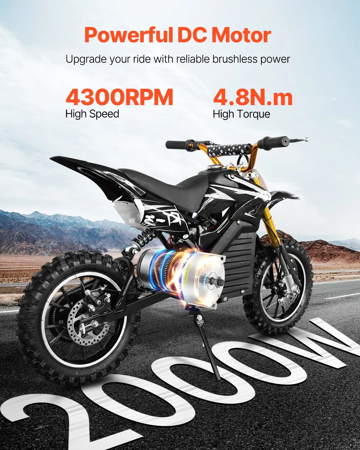 VEVOR JZ48V2000W motor bez četkica 48 V 2000 W s regulatorom - Slika 2