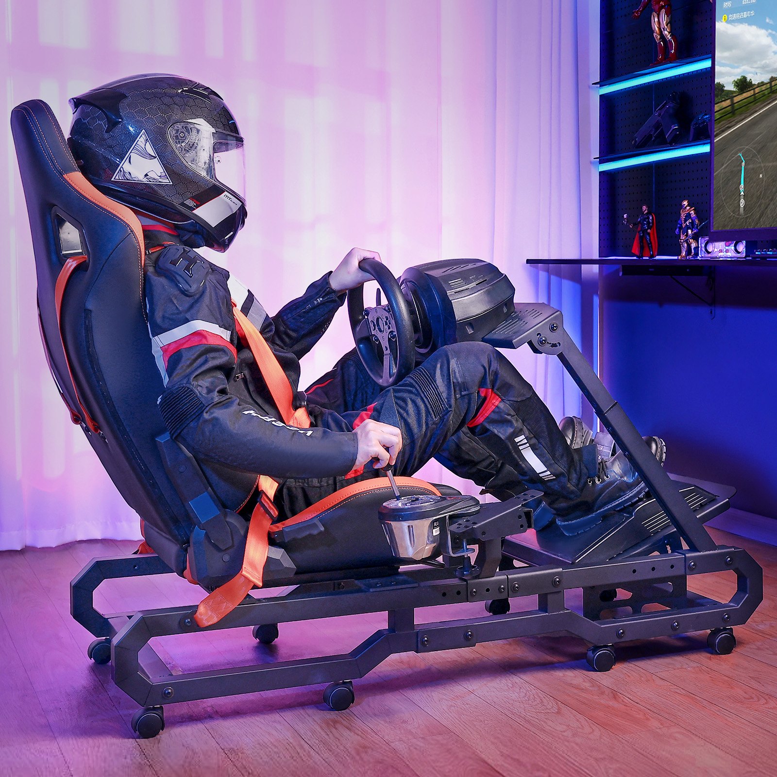 VEVOR HC-P06 trkaći kokpit za Logitech, nosivost 150 kg - Slika 8