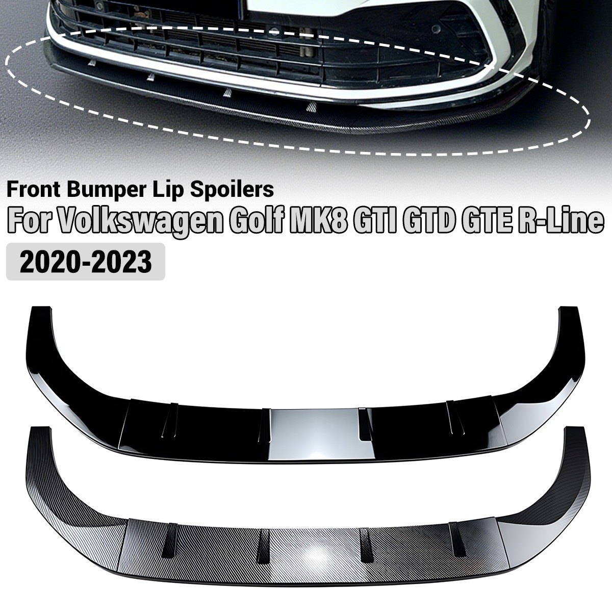 Prednji spojler branika Maxton Style za VW Golf MK8