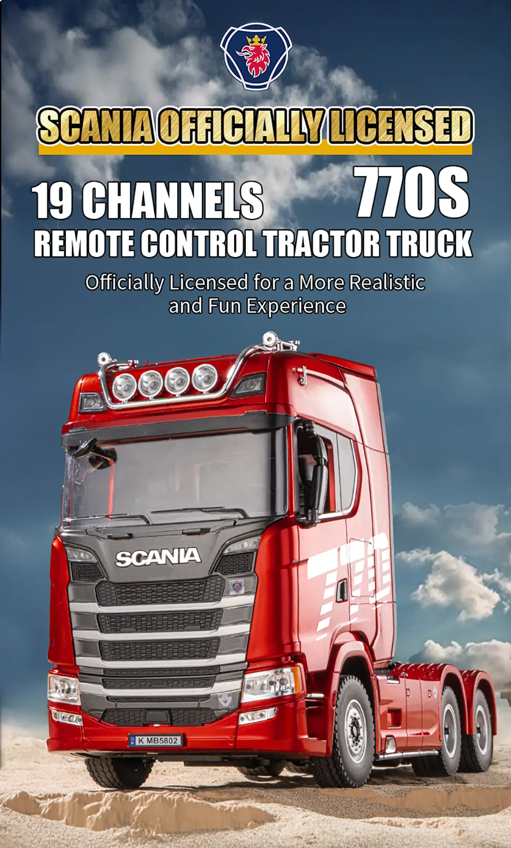 Huina 1501 Scania RC kamion 1:18, 19-kanalni - Slika 7