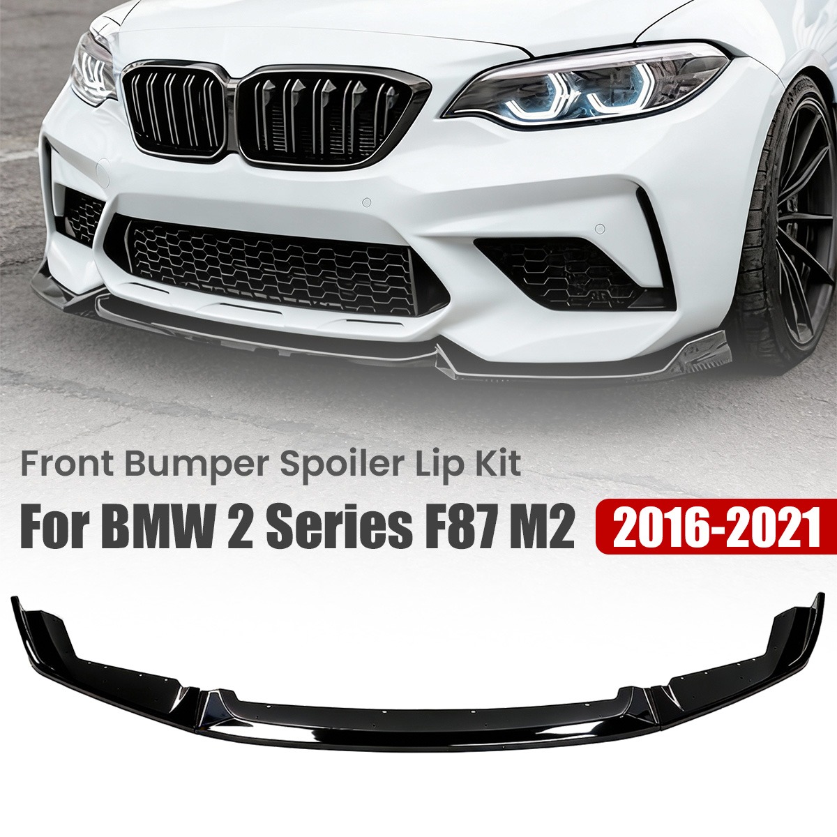 Prednji lip spojler za BMW M2 CS F87 – sjajna crna - Slika 2