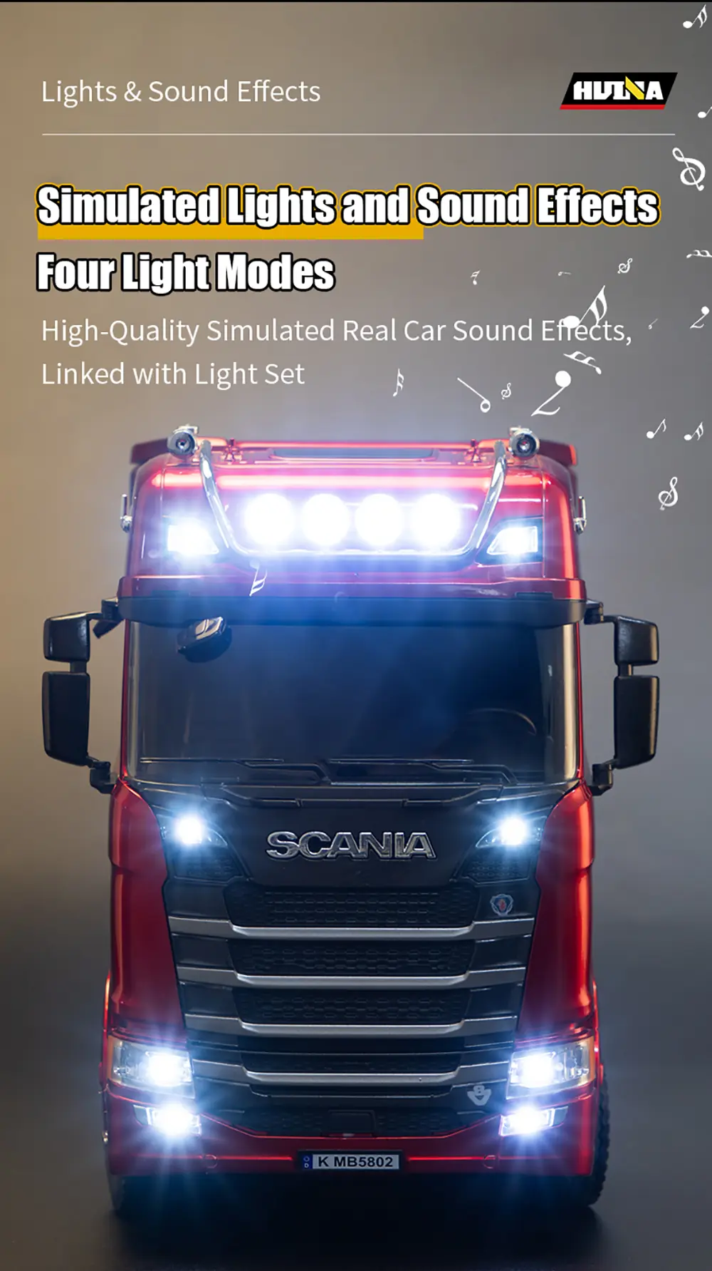 Huina 1501 Scania RC kamion 1:18, 19-kanalni - Slika 14