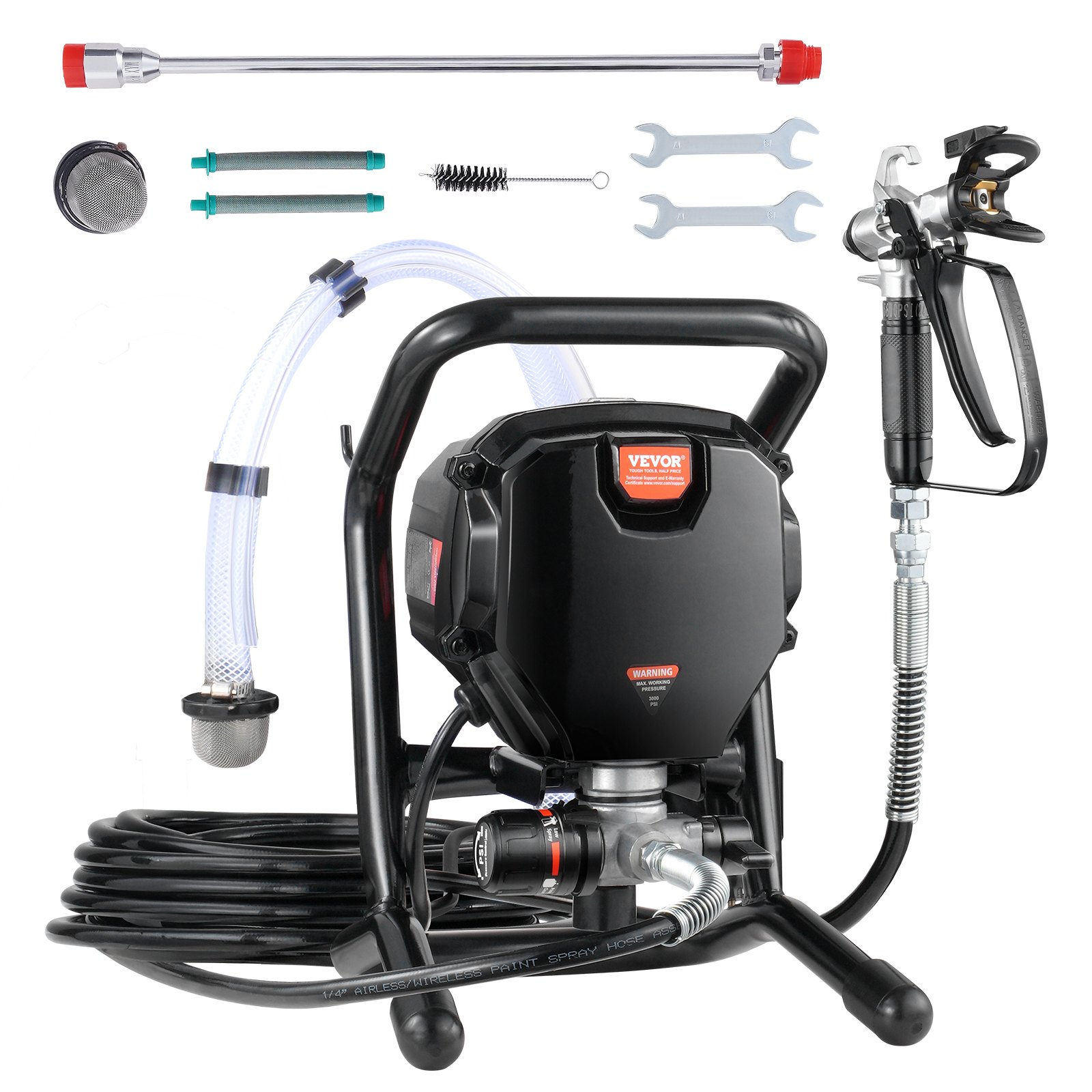VEVOR RP8626 bezračni uređaj za bojanje 750 W, 207 bar