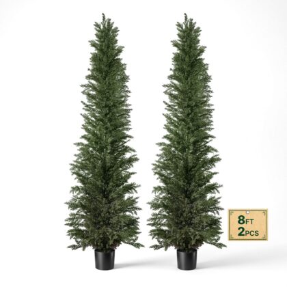 VEVOR umjetni cedar 244 cm u posudi, set od 2