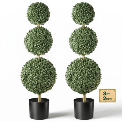 VEVOR umjetni šimšir trostruka kugla 91,4 cm, set 2 kom