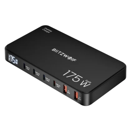 BlitzWolf BW-S30 GaN stolni punjač 175 W sa 6 USB priključaka
