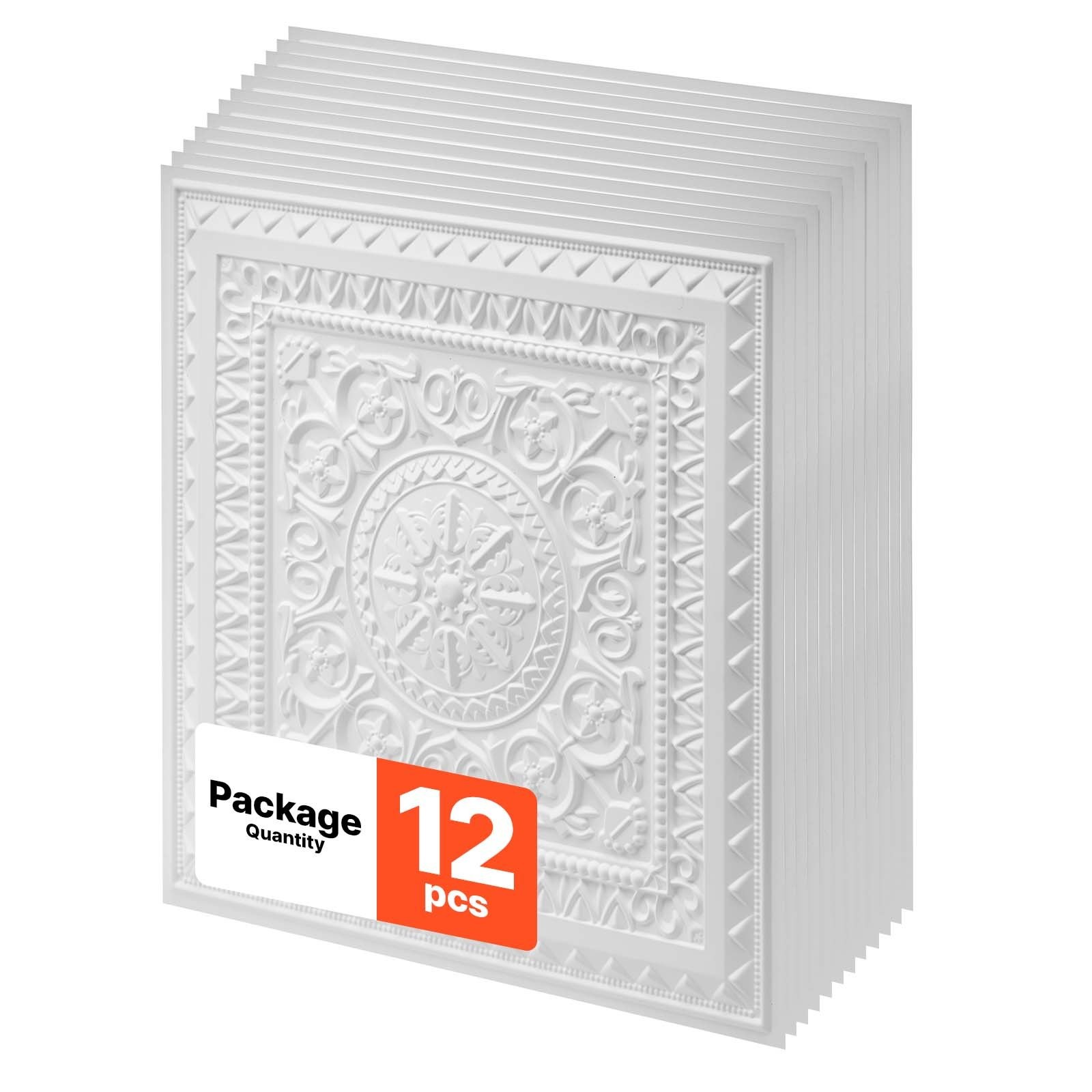 VEVOR ST-035 PVC stropne ploče 605 x 605 mm, 12 komada