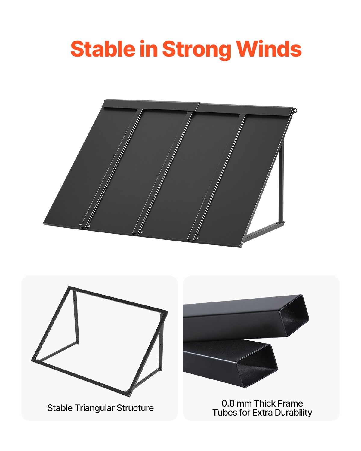 VEVOR metalna nadstrešnica za vrata 112 x 61 cm - Slika 3