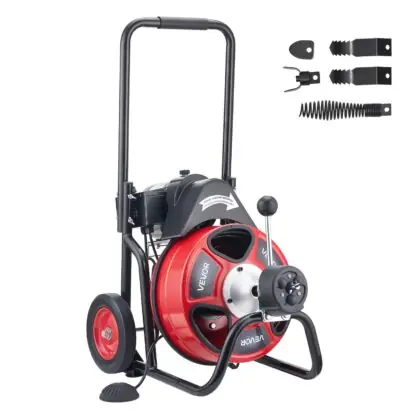VEVOR JR-410TZ stroj za čišćenje odvoda 30 m x 9,5 mm