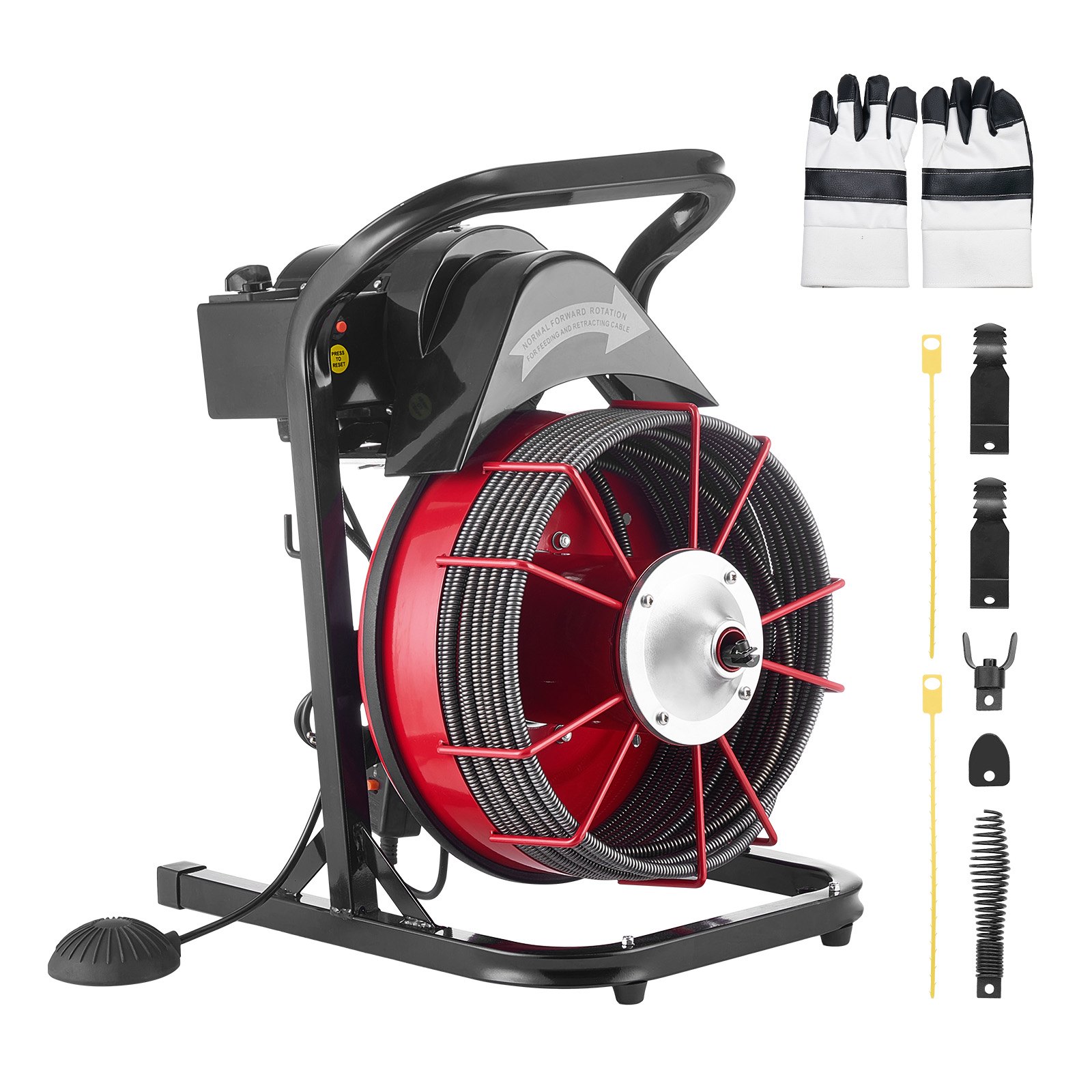 VEVOR RC-9002G stroj za čišćenje odvoda 15 m × 13 mm