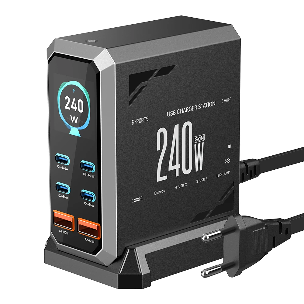 BlitzWolf BW-S31 240 W GaN stolni USB punjač sa zaslonom