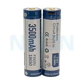 2x Keeppower 18650 3500 mAh zaštićena USB ćelija 8 A