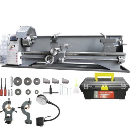 VEVOR WM210V-L stolni tokarski stroj 750 W, 211 x 749 mm