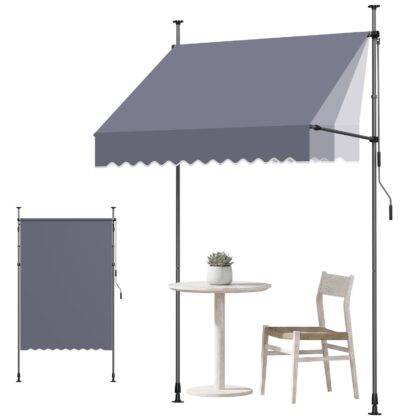 VEVOR ručna tenda 150 x 150 cm, tamnosiva