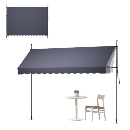 VEVOR ručna tenda 350 cm, antracitna