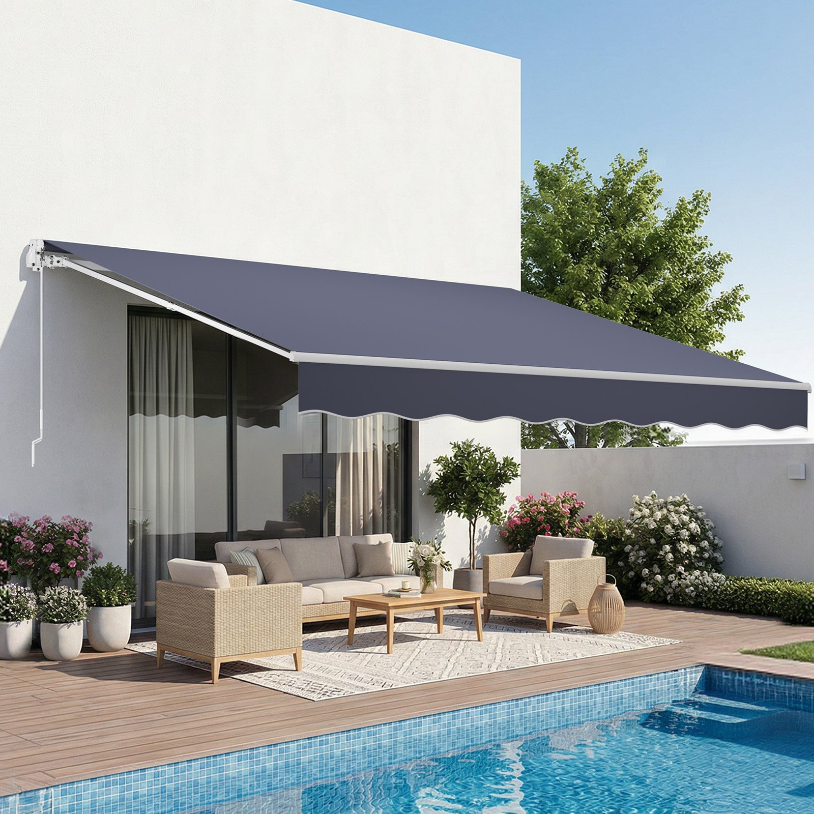 VEVOR ručna tenda 400 x 300 cm RA400300-N, siva
