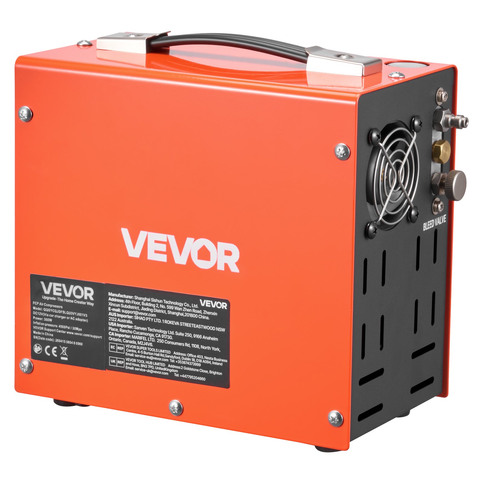 VEVOR PCP kompresor 350 W 310 bar, 12 V / 230 V - Slika 9