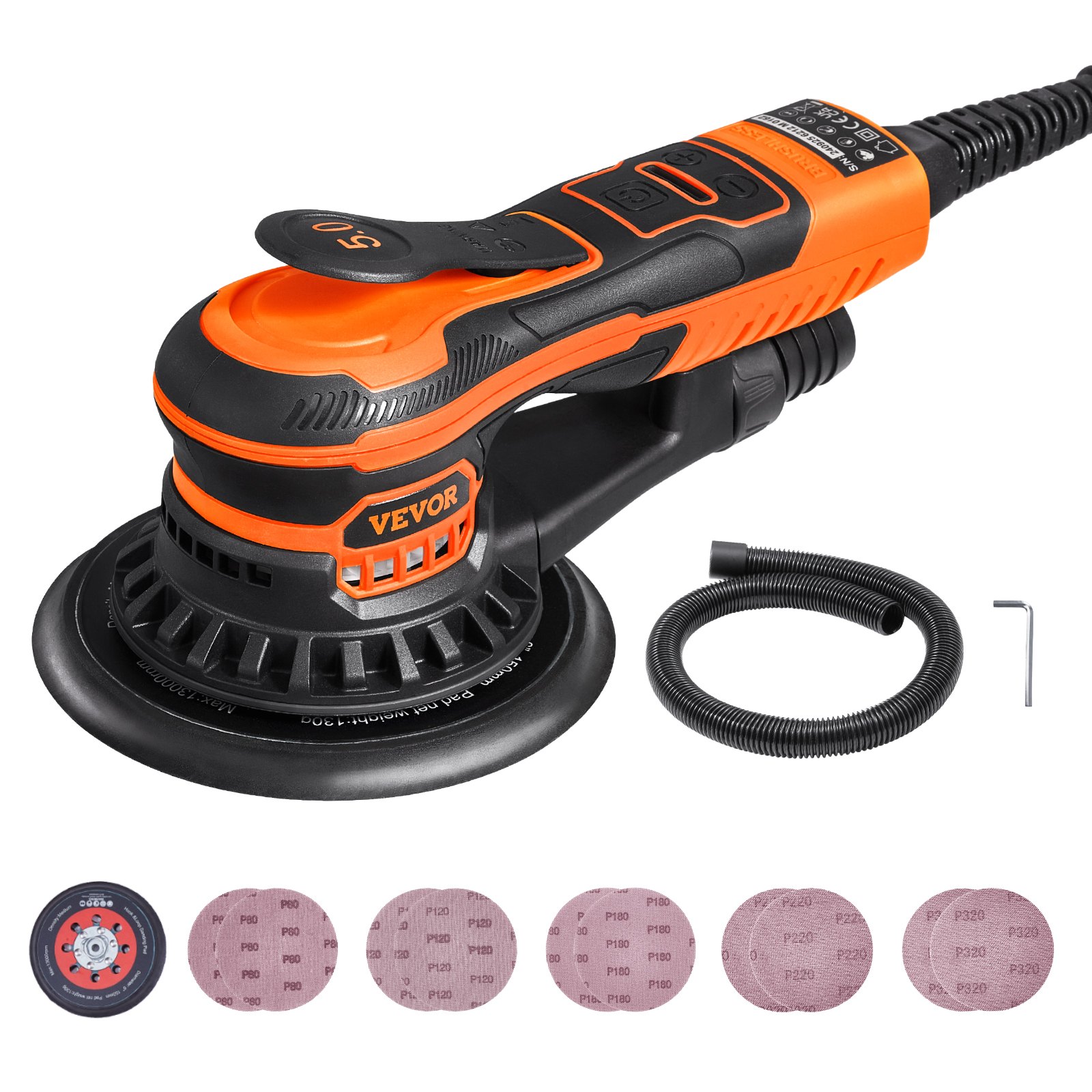 VEVOR R7313 ekscentrična brusilica 350 W, 15,2 cm