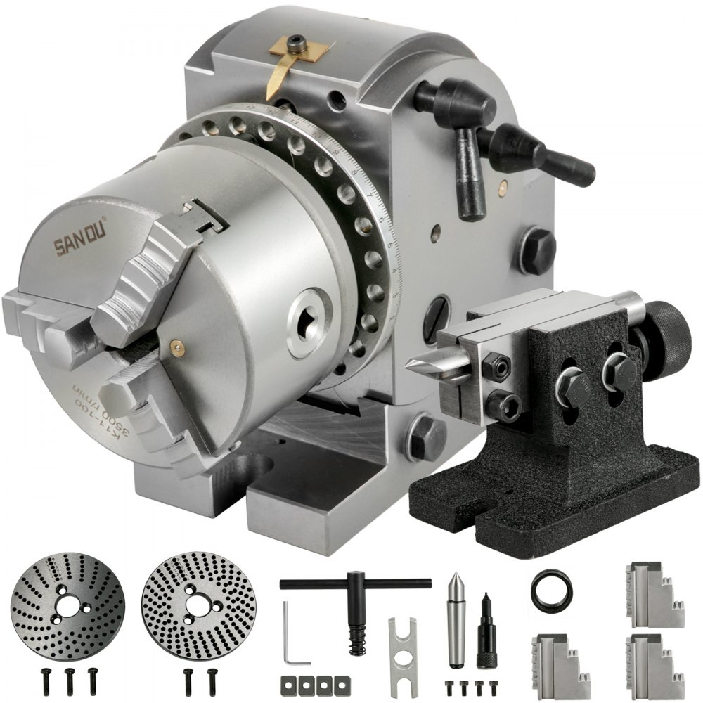 VEVOR dijelna glava 100 mm s 3-čeljusnom steznom glavom