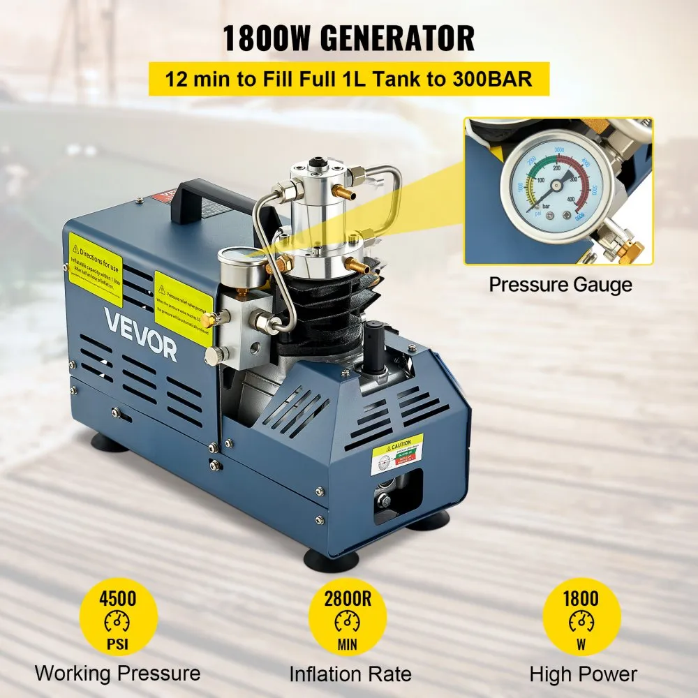 VEVOR GYDQBST1.8KWOC PCP kompresor 1800 W, 300 bar - Slika 18