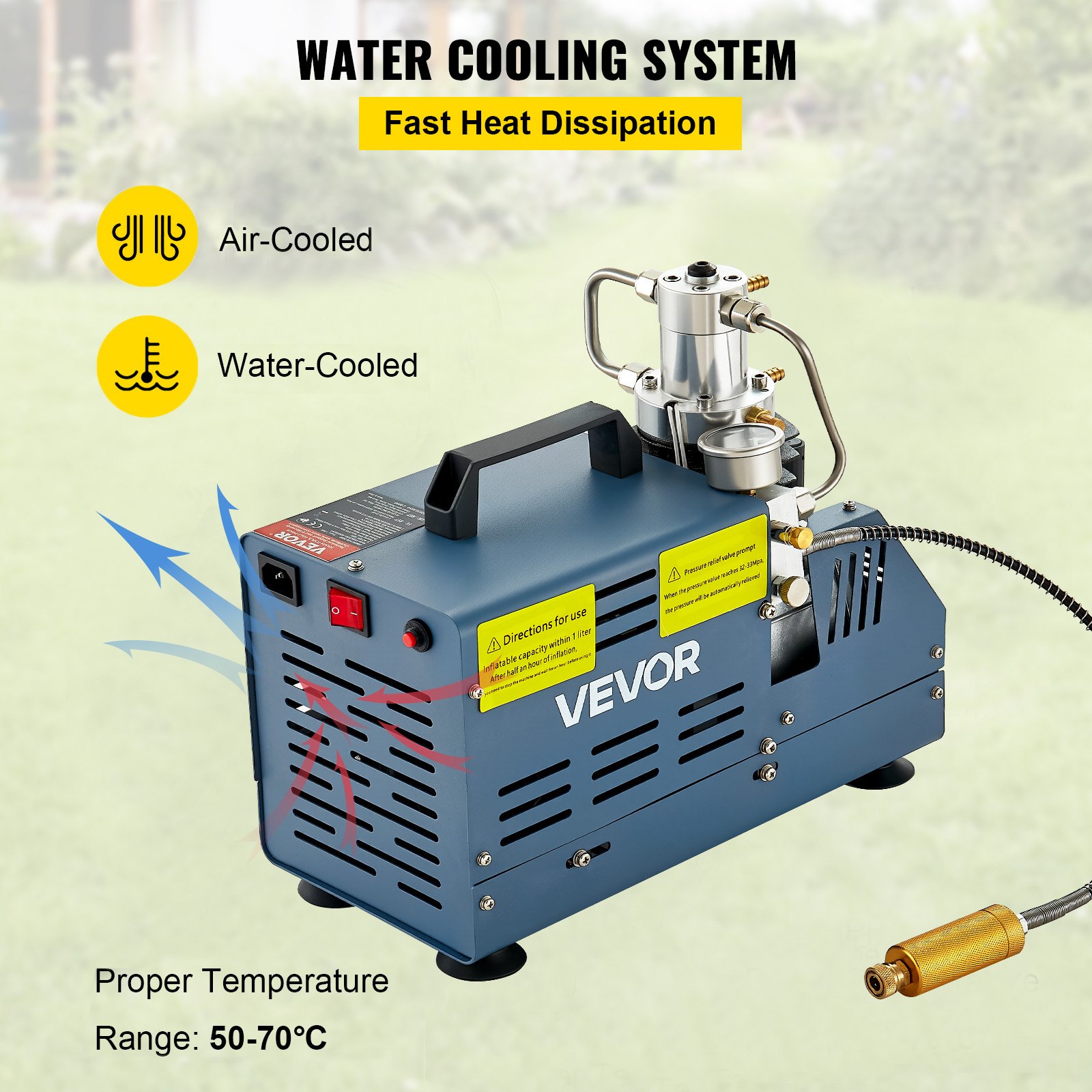 VEVOR GYDQBST1.8KWOC PCP kompresor 1800 W, 300 bar - Slika 20