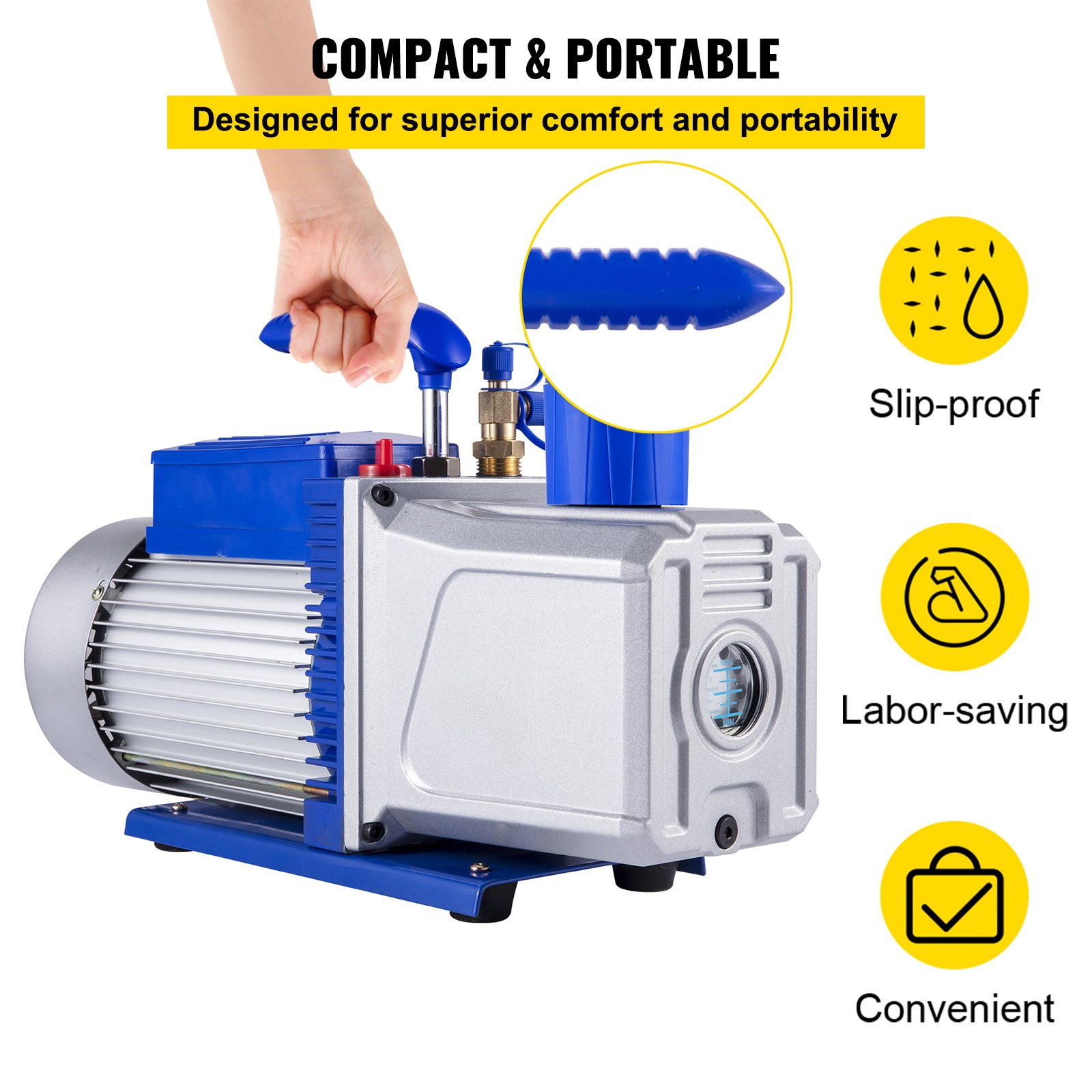 VEVOR dvostupanjska vakuumska pumpa 283 l/min 746 W - Slika 6