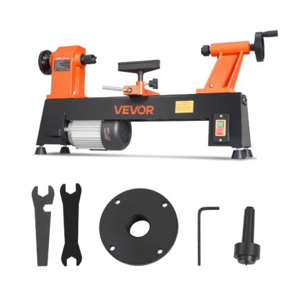 VEVOR tokarski stroj za drvo WL1218, 560 W, 304 x 465 mm