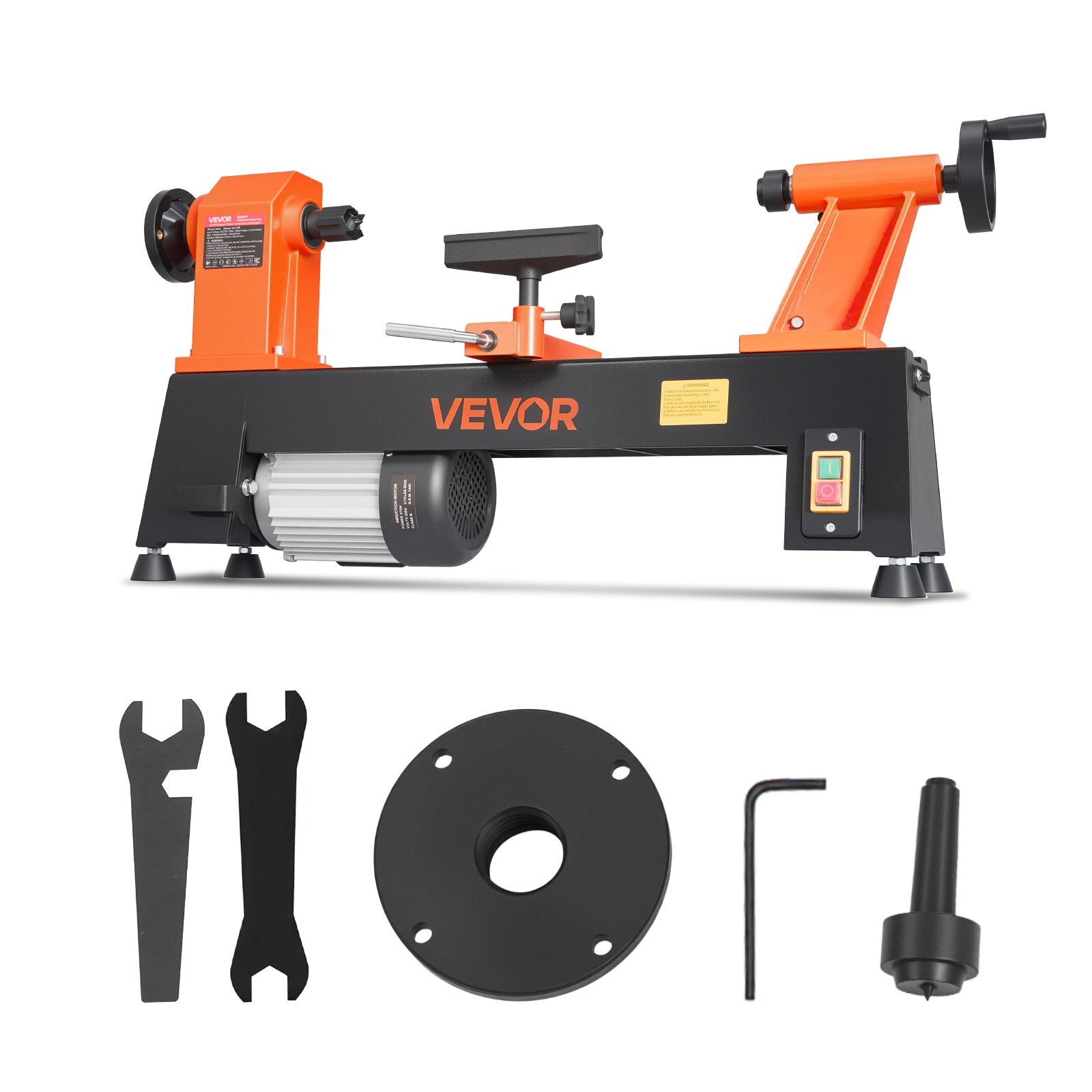 VEVOR tokarski stroj za drvo WL1218, 560 W, 304 x 465 mm