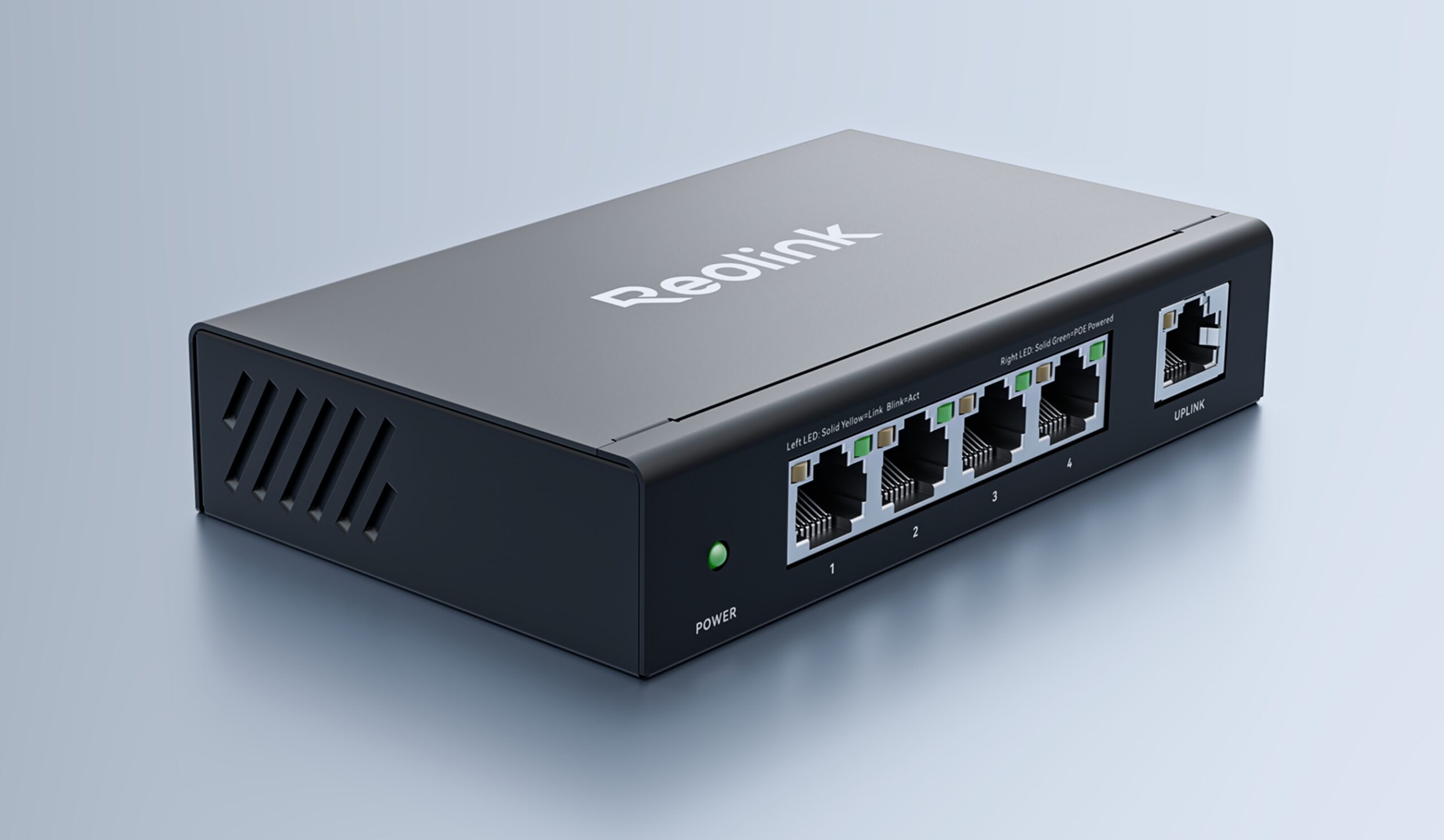 Reolink RLA-PS1E PoE preklopnik 5-portni, 65 W