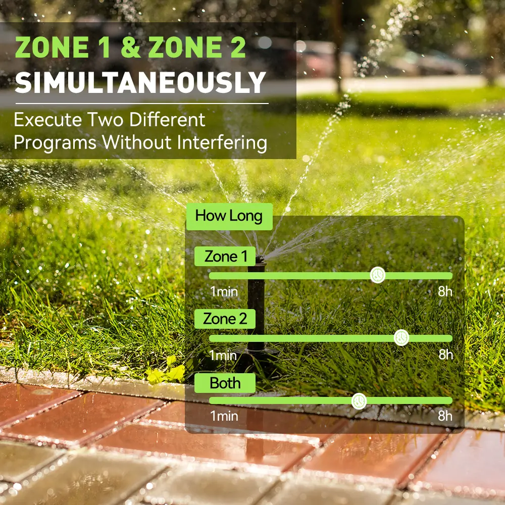 RainPoint pametni timer navodnjavanja s 2 zone - Slika 9