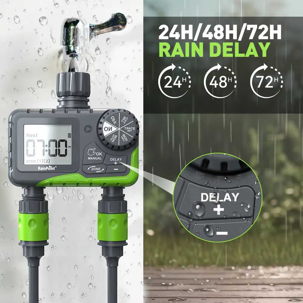 RainPoint pametni timer navodnjavanja s 2 zone - Slika 7
