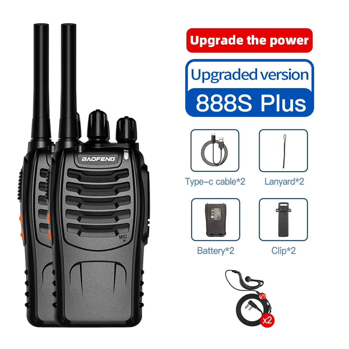 Baofeng BF-888S Plus radiostanice – 2 komada