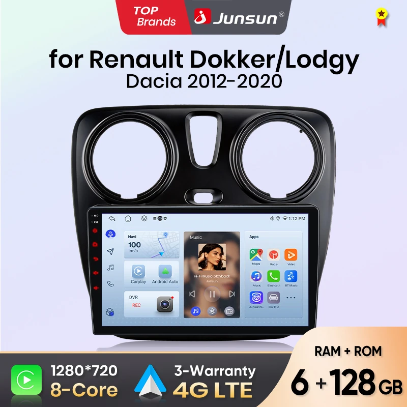 Junsun multimedija za Renault Dokker i Lodgy 2012–2020